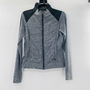 The North Face Jacket Zip Front Heather Grey Black Lightweight Puffer Size Small